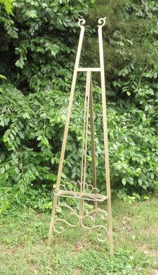 Gold vintage easel, 56" inches tall for rent at Rent Your Event, LLC. Great for holding chalkboards or bridal portraits.