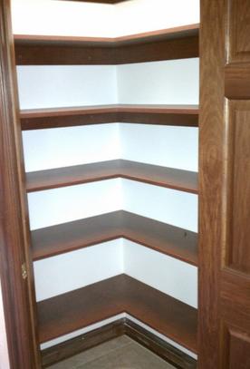 wood pantry shelves