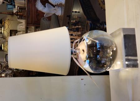 cute little crystal ball lamp with chandelier sized shade