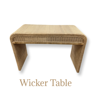Boho Wicker Table