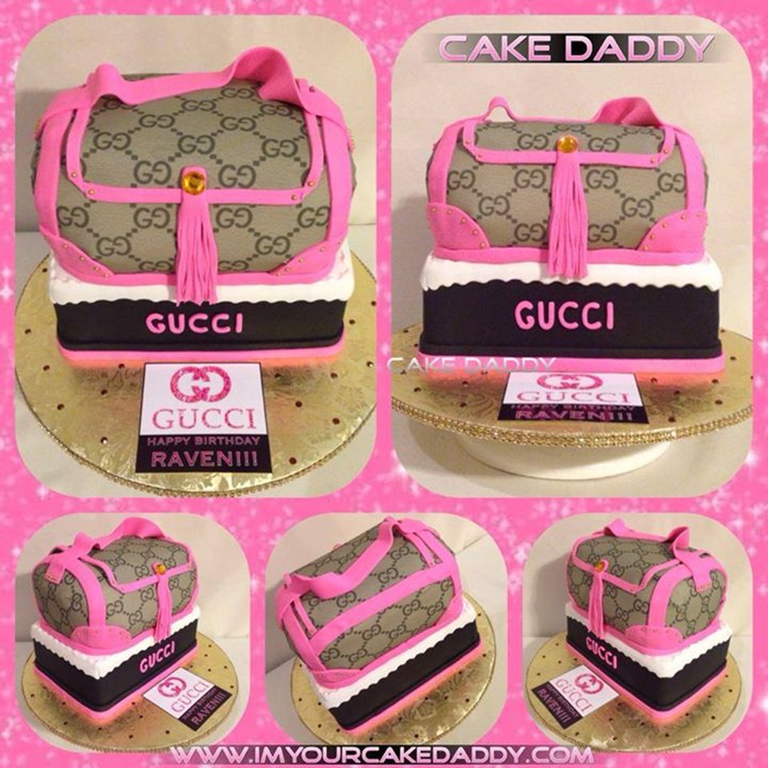 Gucci handbag 60th birthday cake from Pink Rose Cakes, Brighton