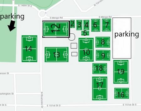 Spindler Park Soccer Field Map Tournament