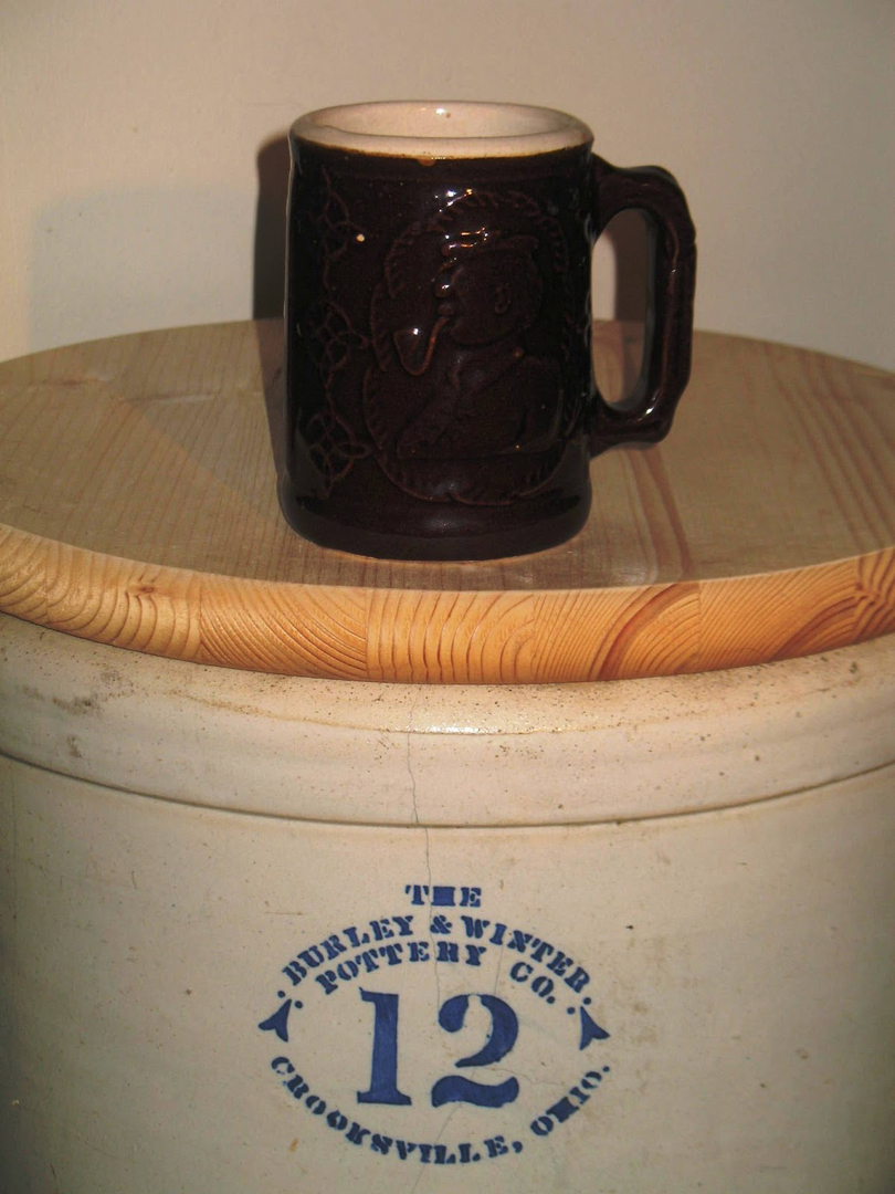 Brown Glazed Beer Mug by Crooksville Burley and Winter Pottery Co - Ruby  Lane