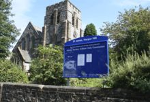 complementary aluminium church poster cases