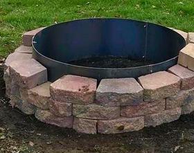 alt=mild carbon steel fire pit liner"