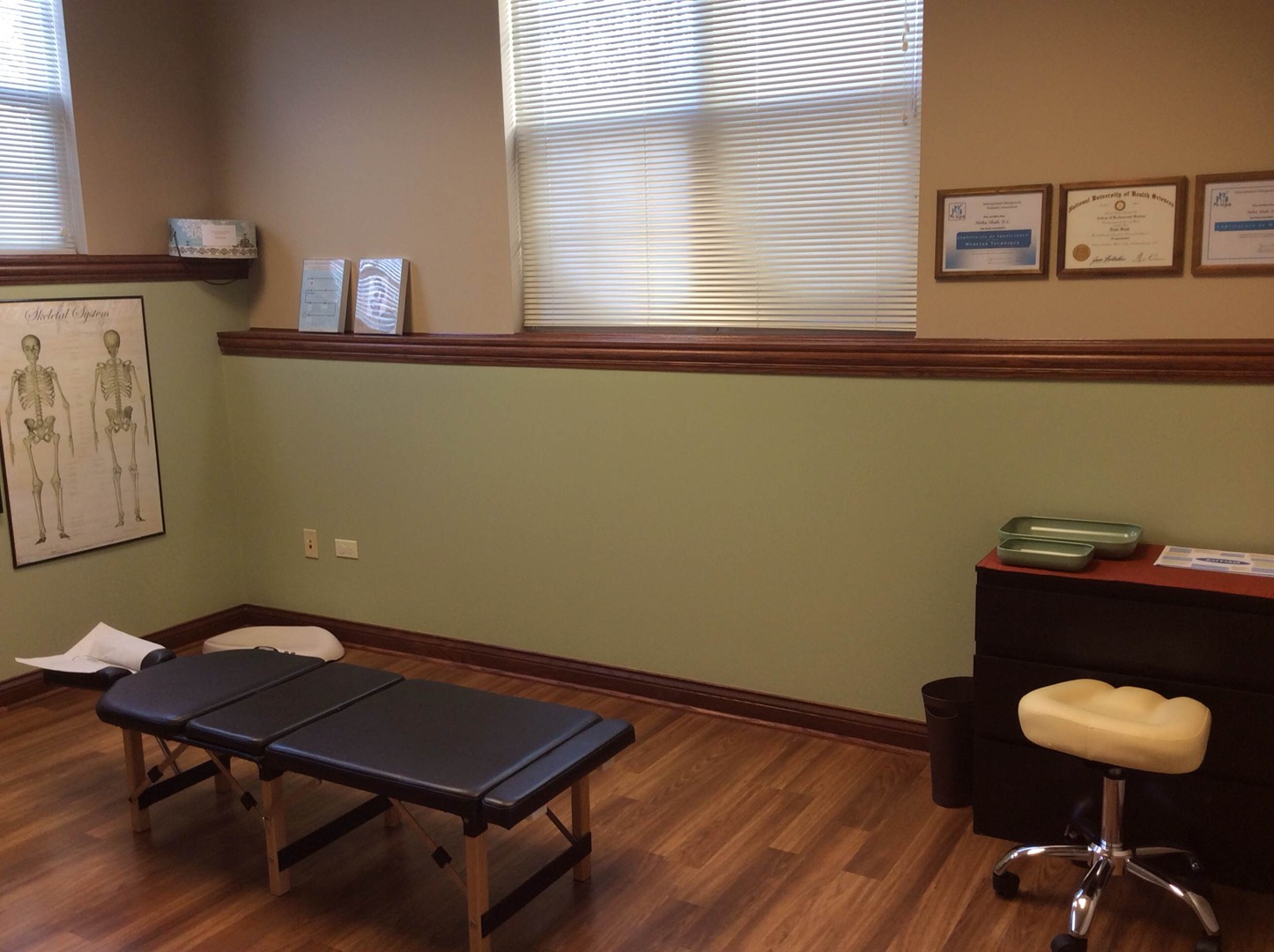 Pediatric chiropractor's room