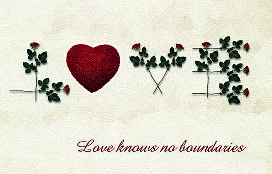 Love knows no boundaries Art Print