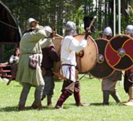 Vikings battle demonstration at Sunset Villa