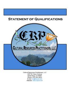 CRP Statement of Qualifications