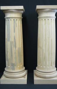 Wood column fluted can be used as a pedestal