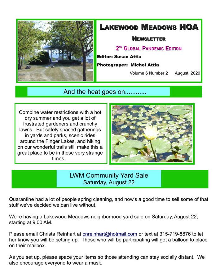 HOA Newsletter