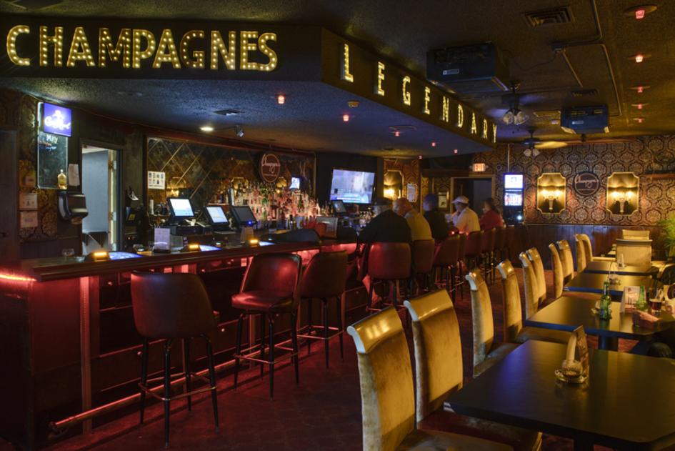 Inside of Campagne's karaoke bar in Las Vegas