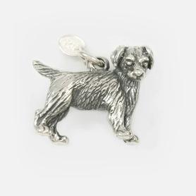 Labrador Retriever Puppy Dog Charm 3 Dimensional Solid Sterling Silver