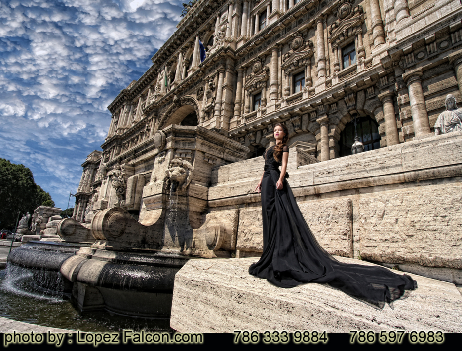 Rome quinceanera photography in Roma