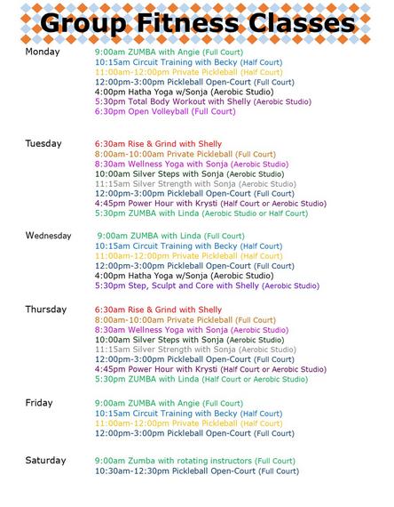 Group Fitness Schedule