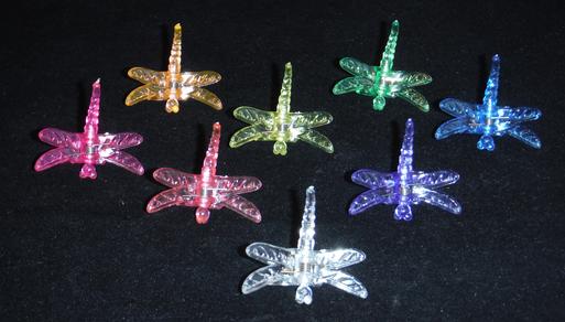 large decorative dragonfly plant clips durable plastic sturdy nursery growers 5 colors small