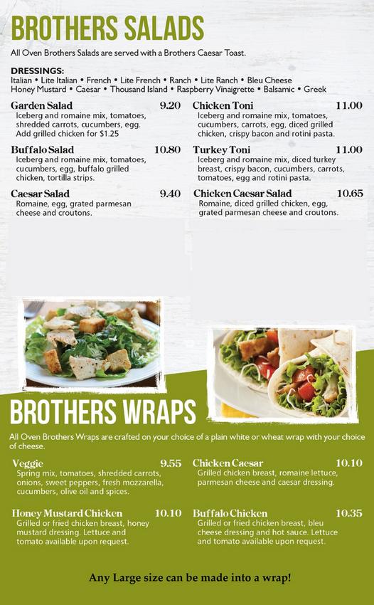 Oven Brothers Menu Page2