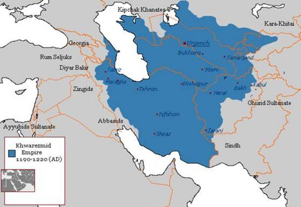 Harezm-Shah Empire Map - Bahadir Gezer