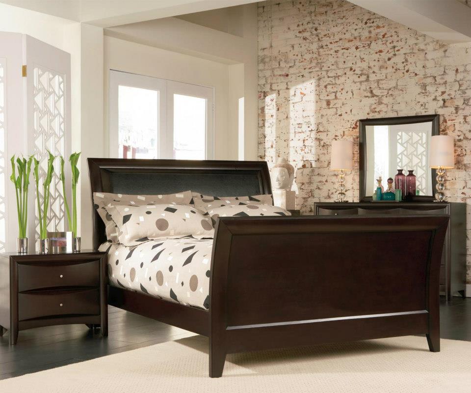 Louis Philippe Twin Panel Sleigh Bed Cappuccino Affordable Furniture &  Carpet - Chicago, IL