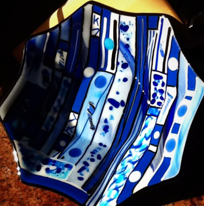 Fused Glass Bowl, Glass Artist Tracy Harris