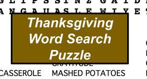 Thanksgiving Word Search