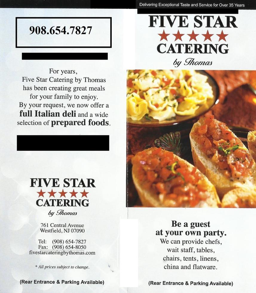 five-star-catering-menu