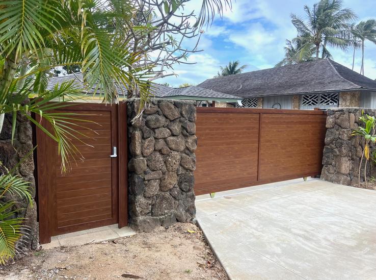 Island Style Gates, Aluminum gates Hawaii, Driveway gate Honolulu, Privacy Gates Oahu, Custom Gates Oahu, Automatic Gates Hawaii