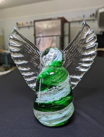 Glass Rubber Ducky with Ashes - Memorial Glass & Jewelry