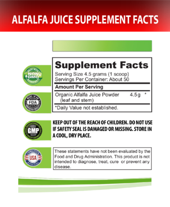 Organic Alfalfa Juice Powder