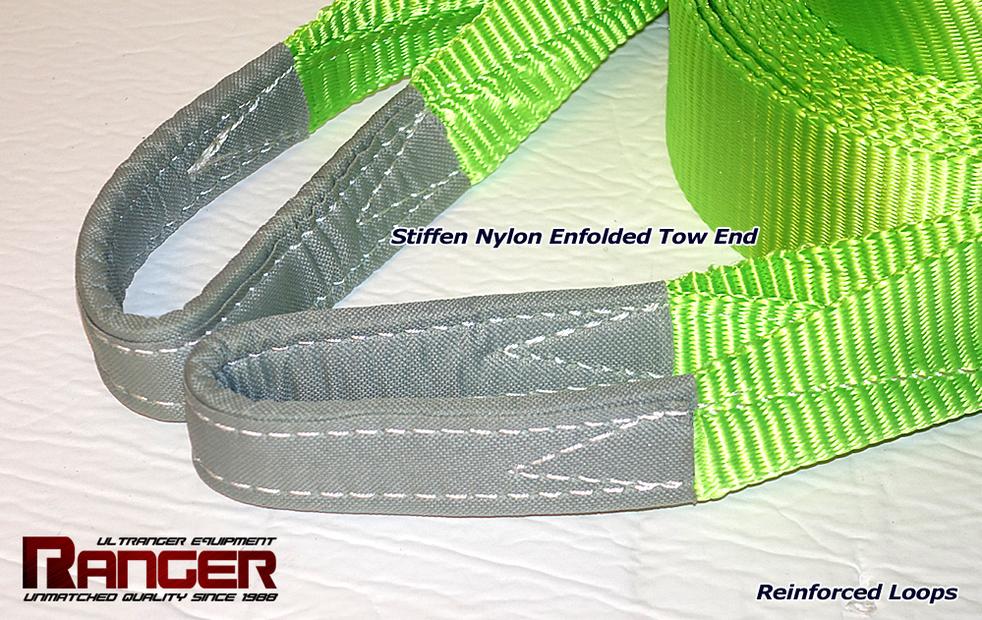 Protective Sleeves 30,000 lb Breaking Capacity 13.6 Tons Ranger 3 x 6 Tree Saver Strap for Tow Winch Recovery Heavy Duty with Reinforced Loops