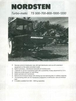 Nordsten Turbo-matic Type TS 500-700-800-1200 Brochure