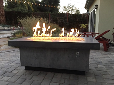 Polished Contemporary Fire Table
