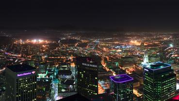 40 foot long 360 degree panorama of the city of Los Angeles for the 2006 Venice Bienalle of Architecture