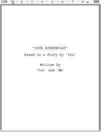 Screenplay Title page co-written by Screenwriter Dude