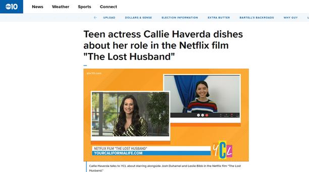 Callie Haverda's The Lost Husband interview on ABC10 Sacramento
