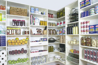 white melamine pantry