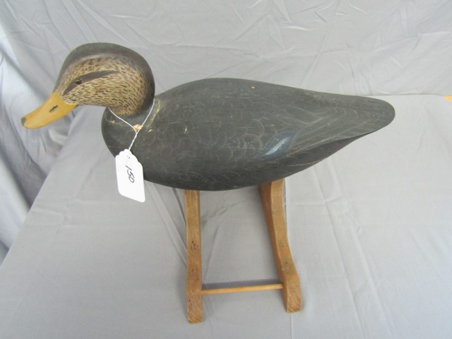 Sold at Auction: NICK TRAHAN MALLARD DRAKE DECOY Painted eyes. Carved bill.  Upswept tail. Branded JH N.O. LA. Minor gunning wear. Length 15. Prove