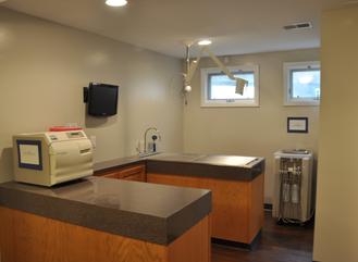 Secondray treatment and dental area of Cincinnati Hills Animal Clinic Montgomery Road location