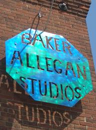 Baker Allegan Studios, Art Gallery, Antiques, Weaving, Spinning and Yarn Shop. New and Used Weaving Looms.
