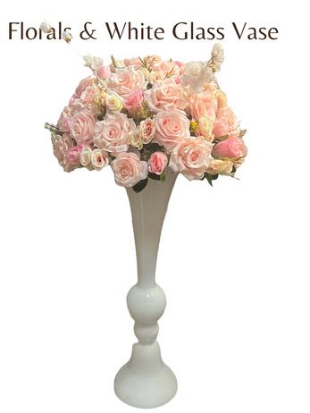 floral centerpiece rental pink & white wedding bridal shower
