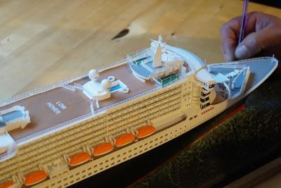 Plastic scale model kit boat