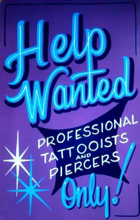tattooartist helpwanted tattoojob tattooer piercerjob piercer