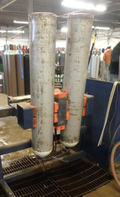 hydrostatic testing cylinder compressed gas