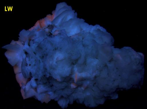 fluorescent GYPSUM SELENITE - Guerrero Negro, Mun. de Mulege, Baja California Sur, Mexico