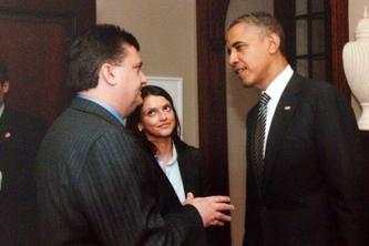 Maryland tax attorney Charles Dillon meeting with President Obama