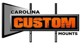 Charlotte Flat Screen tv mounting service, Carolina Custom Mounts logo.