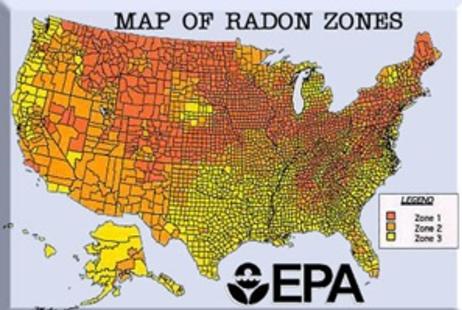 Epa Map Of Radon Zones Radon