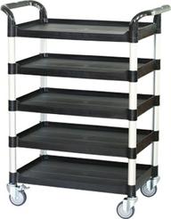 Height-adjustable service cart, 5 shelf adjustable utility carts manufacturer