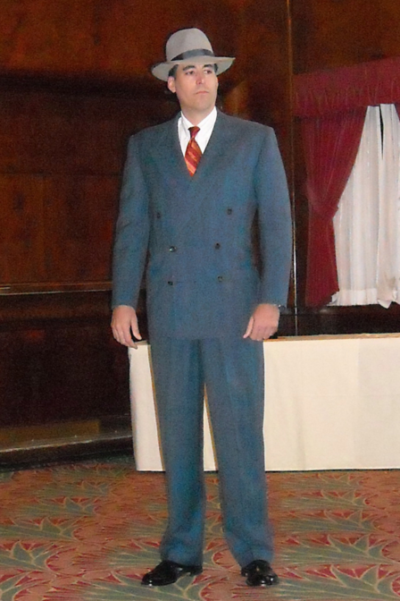 Mid to late 1940's mens suit and fedora hat