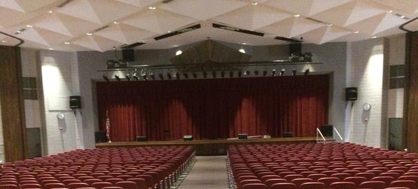 An example of our custom stage curtains in the southern states